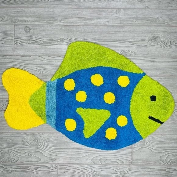 Accents Tropical Fish Rug 3d Pile Bath Rug Blue Yellow And Green Ocean Theme Poshmark